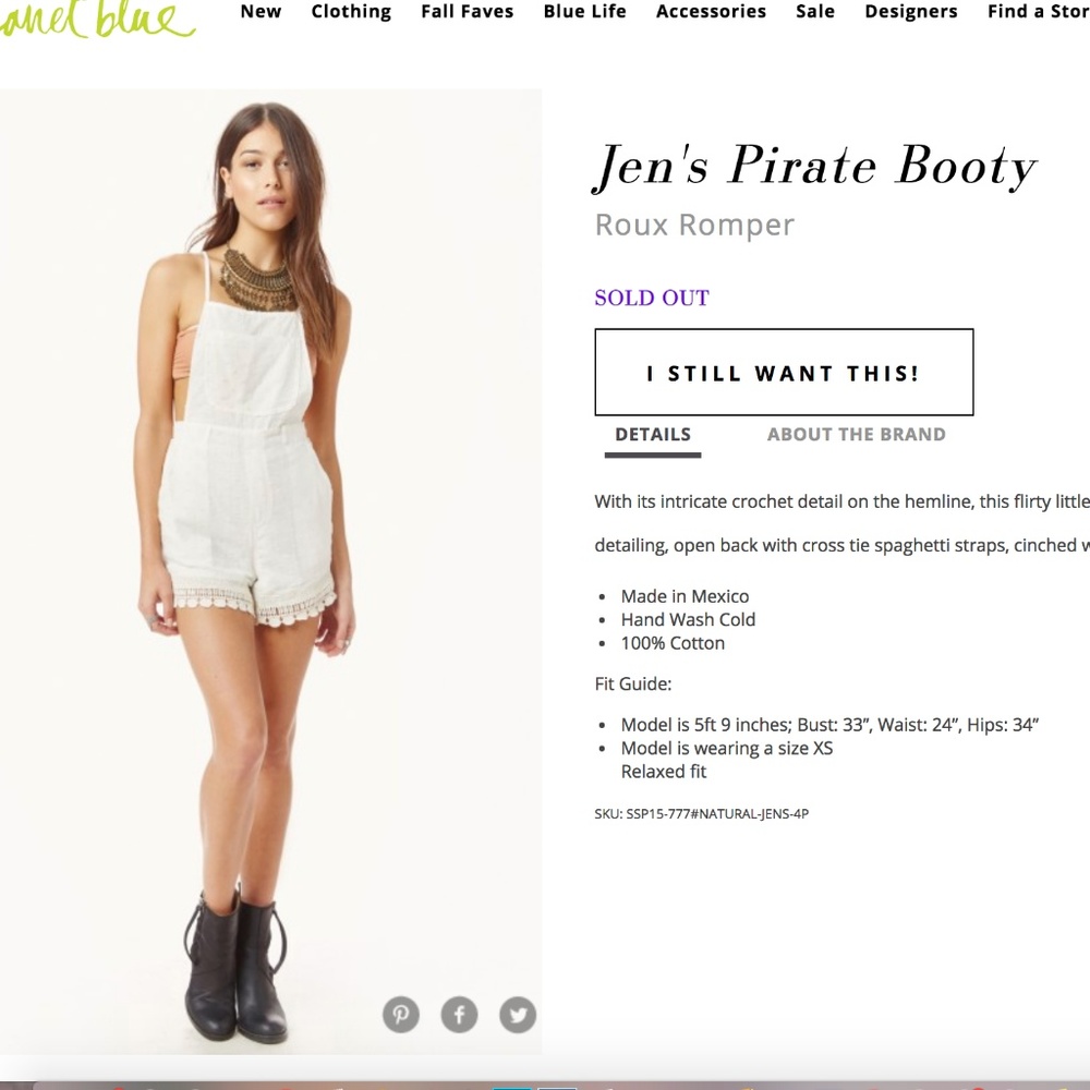 Jen's Pirate Booty Roux Romper - Picture 6 of 8